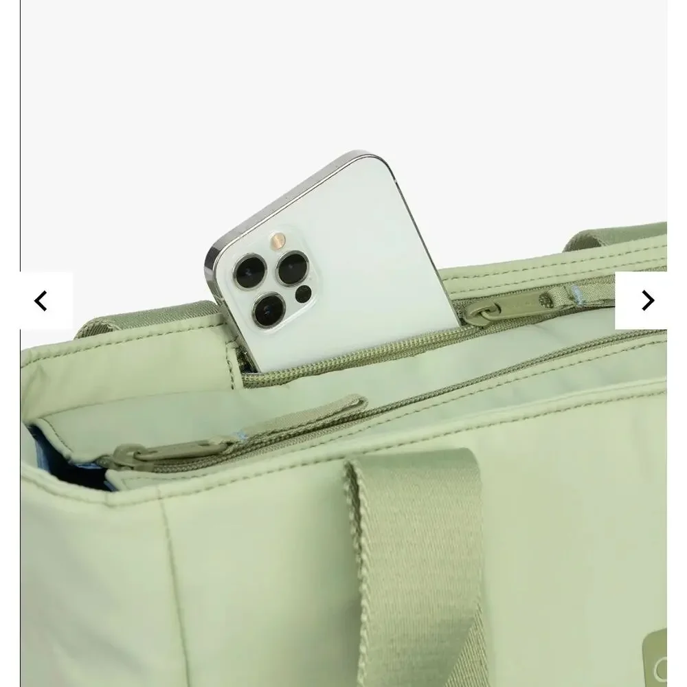 CALPAK Connect Zip Laptop Tote Meadow Green NWT Travel Work Bag
